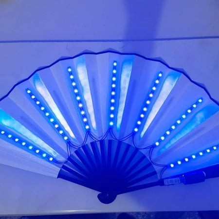 

SHUNXIN Light Up Folding Fan Dj Colorful LED Gaming Fan Handheld Fan Neon Light Party Nightclub Decoration