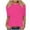 Hot Pink, variant on Diufon Summer Tunics Tops for Women Casual Round Neck Half Sleeve T Shirts Slim Color Tees