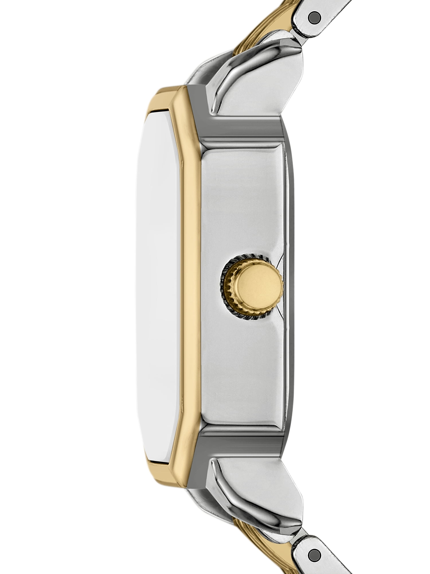 Folio Women’s 2PC Watch & Bracelet Set with 22mm Octagonal Case, Two-Tone Design