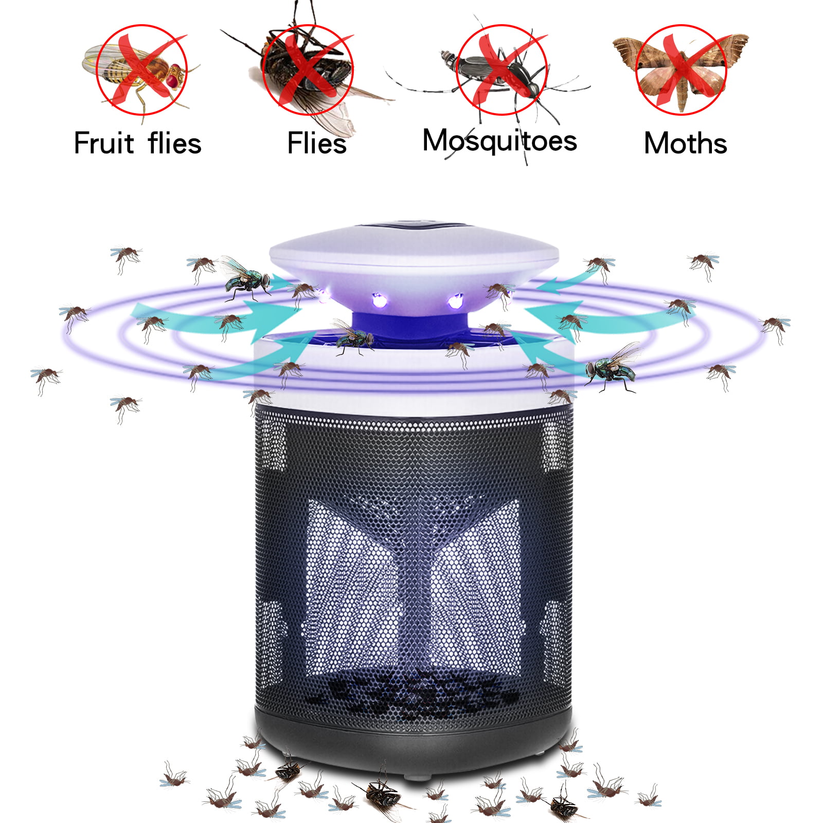 Details about   Electric Fly Bug Zapper Insect Mosquito Killer LED Lamp Light Control Pest J4P 