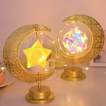 Gnmfd LED Iron Lamp Sphere Shaped Muslim Festival Decorative Table Lamp Night Lights Plug Into Wall For Bedroom Living Room Ramadan Party Home Decoration Fairy Lights For Room Christmas Decor
