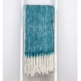 thumbnail image 4 of Super Soft Aqua and White Chevron Handloomed Throw Blanket, 4 of 4