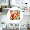thumbnail image 2 of BANET Elegant Red Floral Pillowcase, Decorative for Home Decor  24x24in, 2 of 7