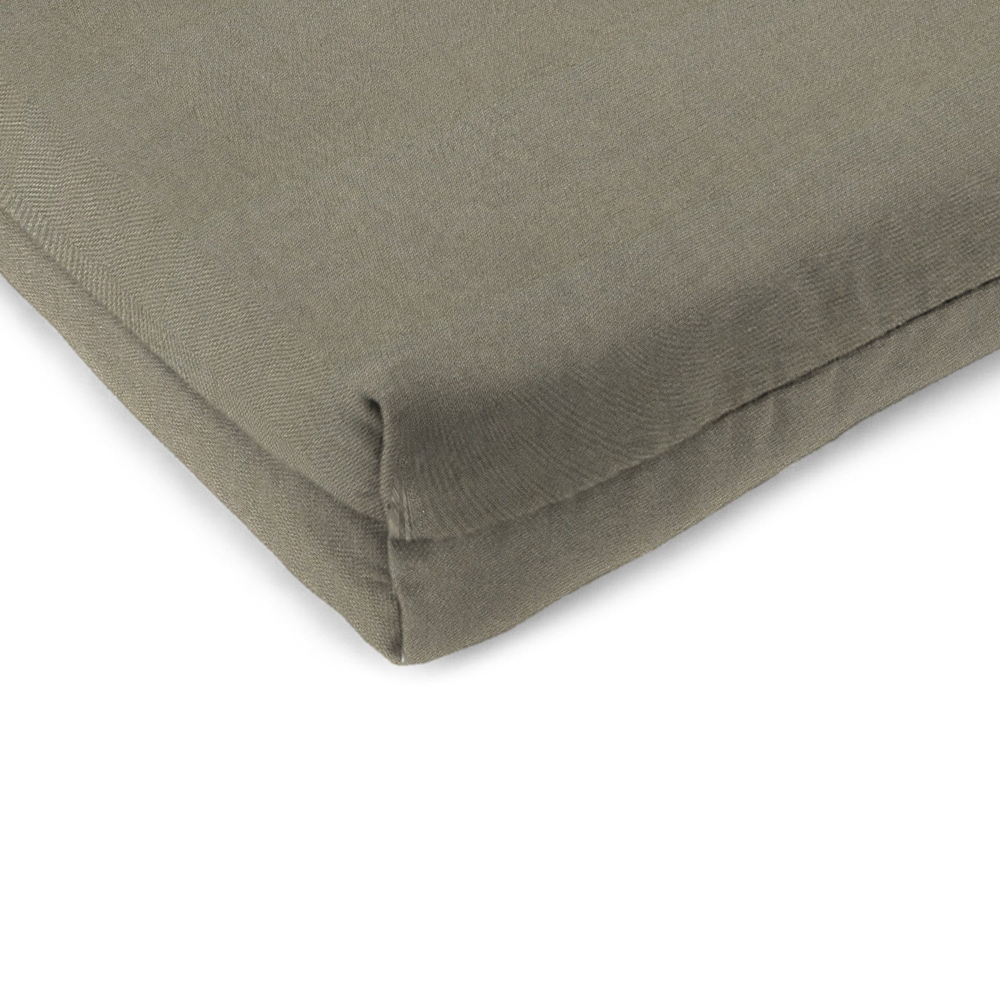 Jordan Manufacturing Sunbrella 17" x 19" Canvas Taupe Solid Rectangular Outdoor Chair Pad Seat Cushion with Ties (2 Pack)