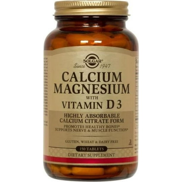Solgar Calcium Magnesium with Vitamin D3 150 Tablets