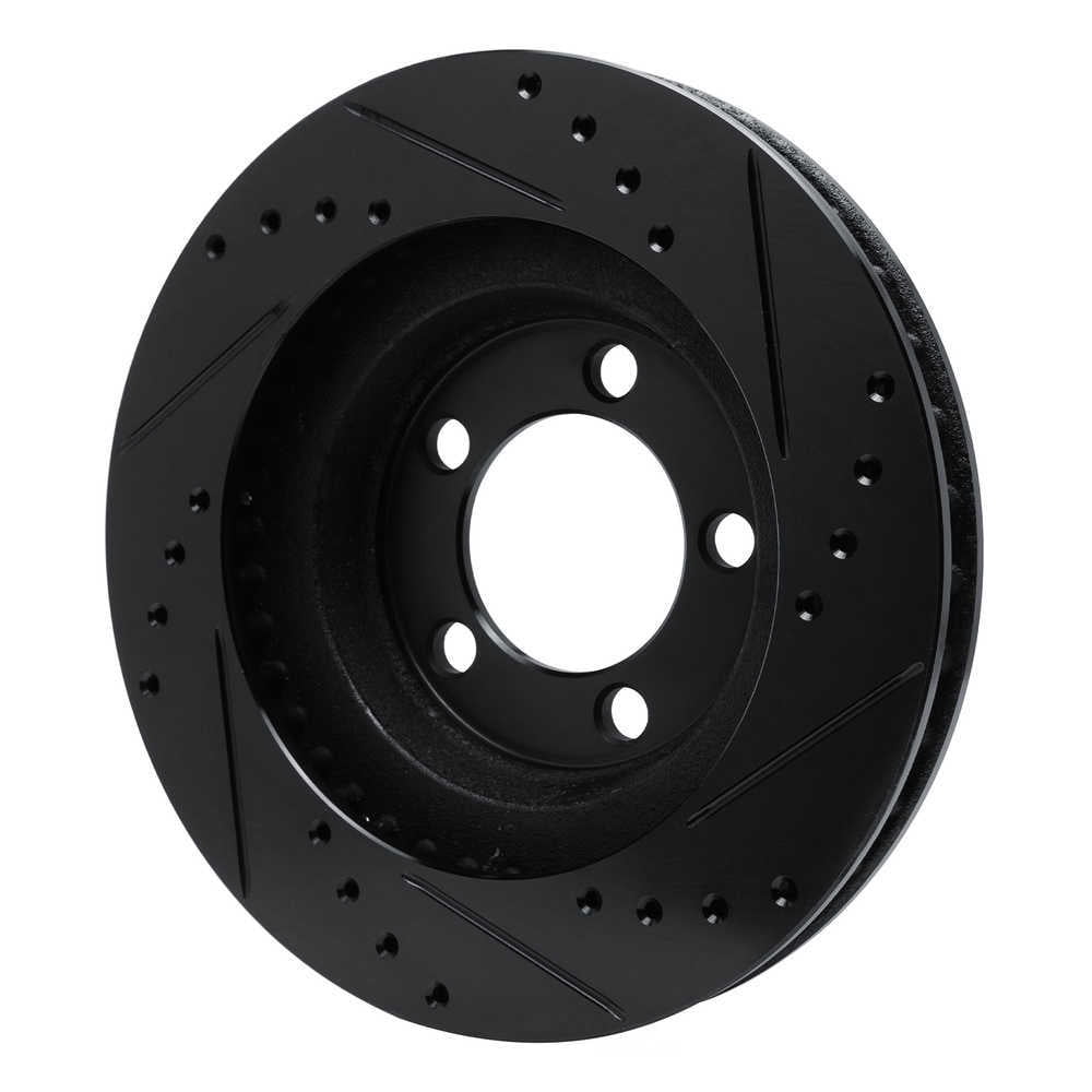 Dynamic Friction Company 633-54042L DFC Brake Rotor - Drilled And Slotted - Black