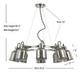 thumbnail image 4 of JONATHAN Y Liam 26.5" 8-Light Metal LED Chandelier Chandelier, Nickel, JYL6115A, 4 of 8