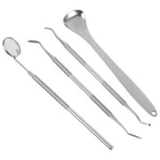 4 Pcs Dental Material Stainless Steel Tool Kit Calculus Plaque Remover Oral Care