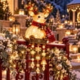 thumbnail image 6 of Winter Glow Reindeer Icicle Light Decor Christmas Decor, LED Reindeer Design Christmas Outdoor Decorations, Waterproof Hanging Christmas Lights for Porch, Yard, 6 of 7