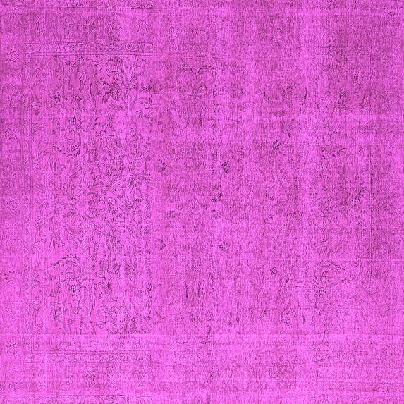 Ahgly Company Indoor Square Oriental Pink Industrial Area Rugs, 6' Square
