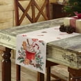 thumbnail image 3 of Christmas Table Runner 48 Inches Long, Gingerbread Man Coffee Cappuccino Vintage Kitchen Dining Table Decoration Winter Holiday Table Runner for Home Party Decor 13x48 Inch, 3 of 6