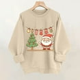 thumbnail image 6 of Makaor Women's Sweatshirts Long Sleeve Christmas Crew Neck Tops Santa Graphic Pullover Tees Fleece Cute Outfits Clothes, 6 of 6