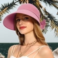 thumbnail image 3 of Delayuji Womens Visor hat Wide Brim Foldable Packable Adjustable Summer UV Protection Lightweight Breathable Fishing Hat Safari Hat Portable Outdoor Hat, 3 of 5