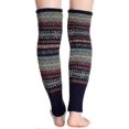 thumbnail image 4 of Women Knee High Socks Winter Bohemian Boot Cuffs Knit Crochet Leg Warmers, 4 of 5