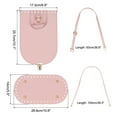 thumbnail image 2 of Leather Purse Making Kit, 5Pcs Bag Backpack Making Set Bag Bottom, Shoulder Strap, Flap Cover,Drawstring  Pink, 2 of 6