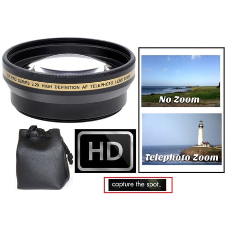 2.2X Hi Def Telephoto Lens for Canon EOS M100 M6 M50 M200 (49mm Compatible)