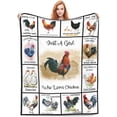 thumbnail image 5 of Chicken Blanket Rooster Decor Throw Blankets Cozy Fleece Flannel Plush Lightweight Bedding Blanket Thanksgiving Chickens Gifts for Chicken Lovers Women Girls Men Boys Kids for Couch Sofa Bed 60"X80", 5 of 6