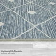 thumbnail image 3 of Washable Skid-Resistant Runner Rug Geometric Blue/Grey 24" x 96", 3 of 9