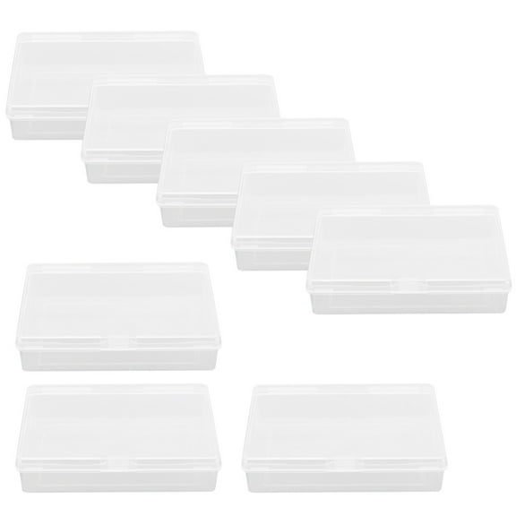 Toyvian 8pcs Plastic Card Storage Box Organizer for Card Protection at Home Organization