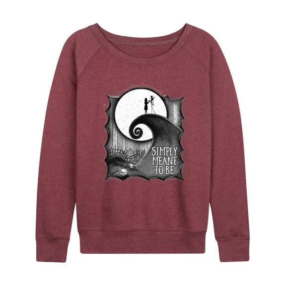 The Nightmare Before Christmas - Simply Meant To Be - Women's Lightweight French Terry Long Sleeve Shirt