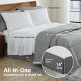 thumbnail image 3 of Swift Home 8PC Lt Gray King Bedding Set - Comforter, Sheets, Pillowcases, Bedskirt, Shams, 3 of 5