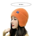 thumbnail image 6 of Opolski Earflap Brimless Thick Warm Beanie Hat Women Winter Candy Color Riding Knitted Cap Costume Accessories Black, 6 of 8