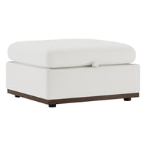 CHITA Sectional Couches Modular Sofa for Living Room, 1 Ottoman in Cream White
