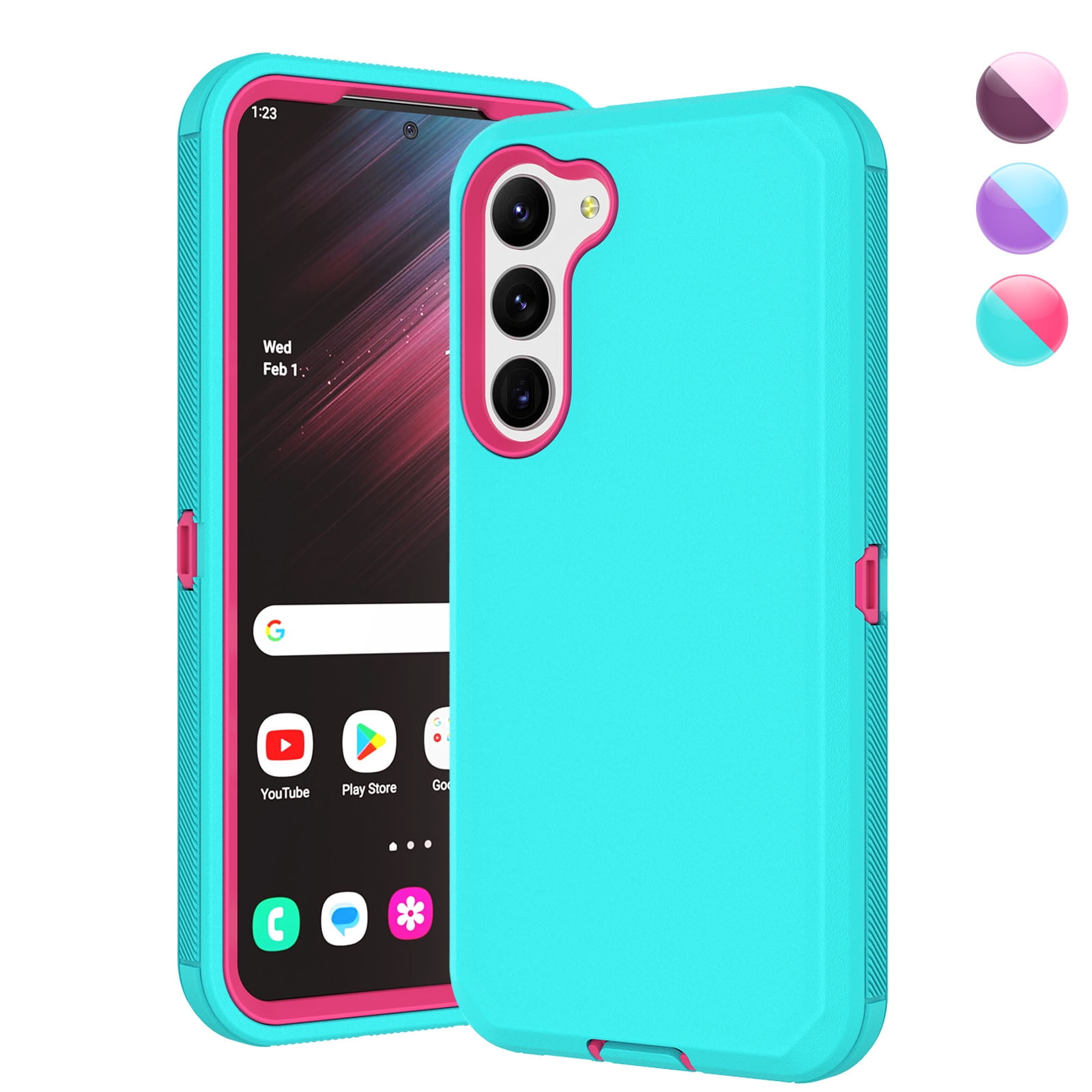 : Hard PC Back Soft TPU Bumper Case for Samsung S23/S23 Plus/S23  Ultra Shiny Iridescent Case Designed Shockproof Protective Case,Rainbow,for  Samsung S23Plus : Cell Phones & Accessories