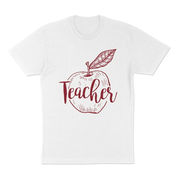 Teacher Apple Shirt Unisex Large White