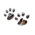 thumbnail image 4 of 5 pares de pegatinas de coche con huella 3D de pata de perro y oso para decoración de coche, Color plateado, 4 of 5