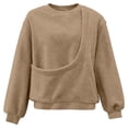 thumbnail image 4 of felwors Pet Sling Sweatshirts for Women, Long Sleeve Fleece Kangaroo Pouch Hoodie for Dogs, Pet Carrier Holder Tops (Khaki, XXL), 4 of 5