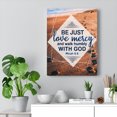 thumbnail image 2 of Scripture Walls  Walk Humbly With God Micah 6:8 Bible Verse Canvas Christian Wall Art Ready to Hang Unframed, 2 of 9