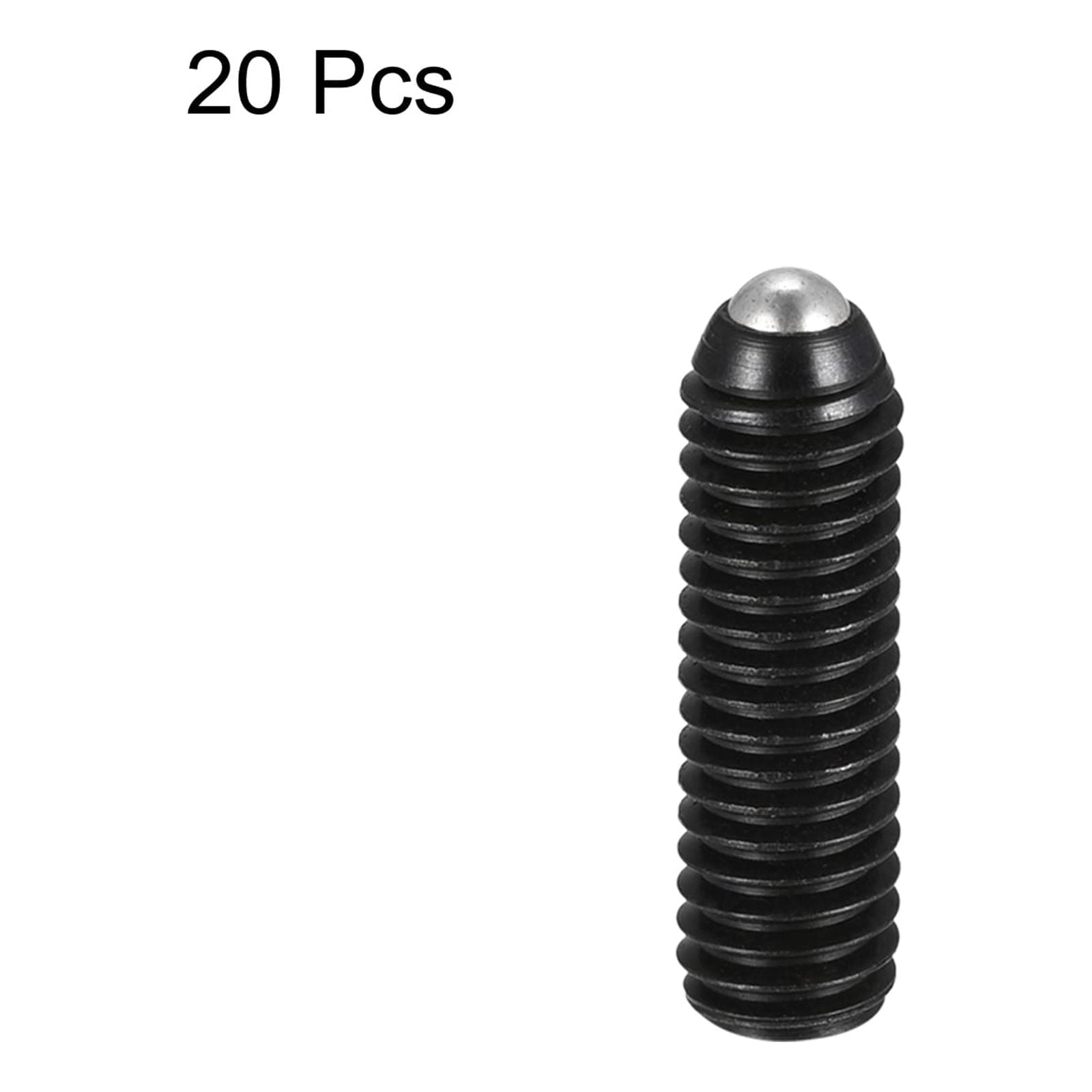 Uxcell Ball Point Set Screws (Grub Screws) - 20pcs M4 X 6mm, High Carbon Steel, Hex Socket, Spring Loaded Ball