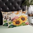 thumbnail image 4 of Vintage Sunflower Throw Pillow Cover 20 x 26 Inch Decorative Pillow Cover Spring Summer Botanical Floral Rustic Lumbar Pillowcase Seasonal Rectangle Cushion Case for Couch Sofa Bed Living Room, 4 of 7