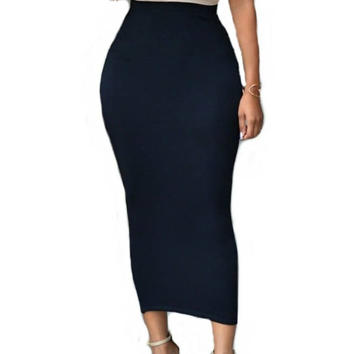 Women High Wasit Pencil Straight Bodycon Midi Skirt Plus Size - Walmart.com