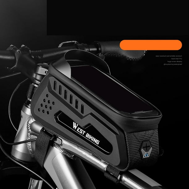Bolsa de Marco Frontal Baoblaze para Teléfono de Bicicleta 2L Negro