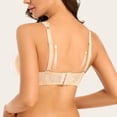 thumbnail image 3 of YANDW Women's Push Up Deep V Lace Bras Padded Underwire Support Lift Up 2 Cups Bra, Beige 40D, 3 of 5