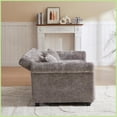 thumbnail image 5 of Modern Light Gray Velvet 3-in-1 Sofa Bed - 58.27 Inch Pull-Out Couch for Living Room with USB & Storage, 5 of 19