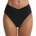 thumbnail image 6 of HCNTES Women’s Cheeky Thong Brazilian Bikini Bottoms Sexy High Cut Leg Swimsuit Bottom Ruched Butt Bathing Suit Briefs(Black,XL), 6 of 9