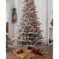 thumbnail image 4 of Pumpkins Green Orange Fall Christmas Tree Skirt 48 Inches Large Christmas Skirt Tree, Thanksgiving Black Plaid Rustic Tree Skirt Christmas Decorations for Fireplace Party Holidays Indoor Outdoor, 4 of 7