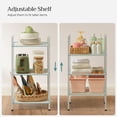 thumbnail image 4 of Shelf SONGMICS - Estante metálico ajustable de 3 niveles, color blanco, 30 x 38 x 72 cm, 4 of 8