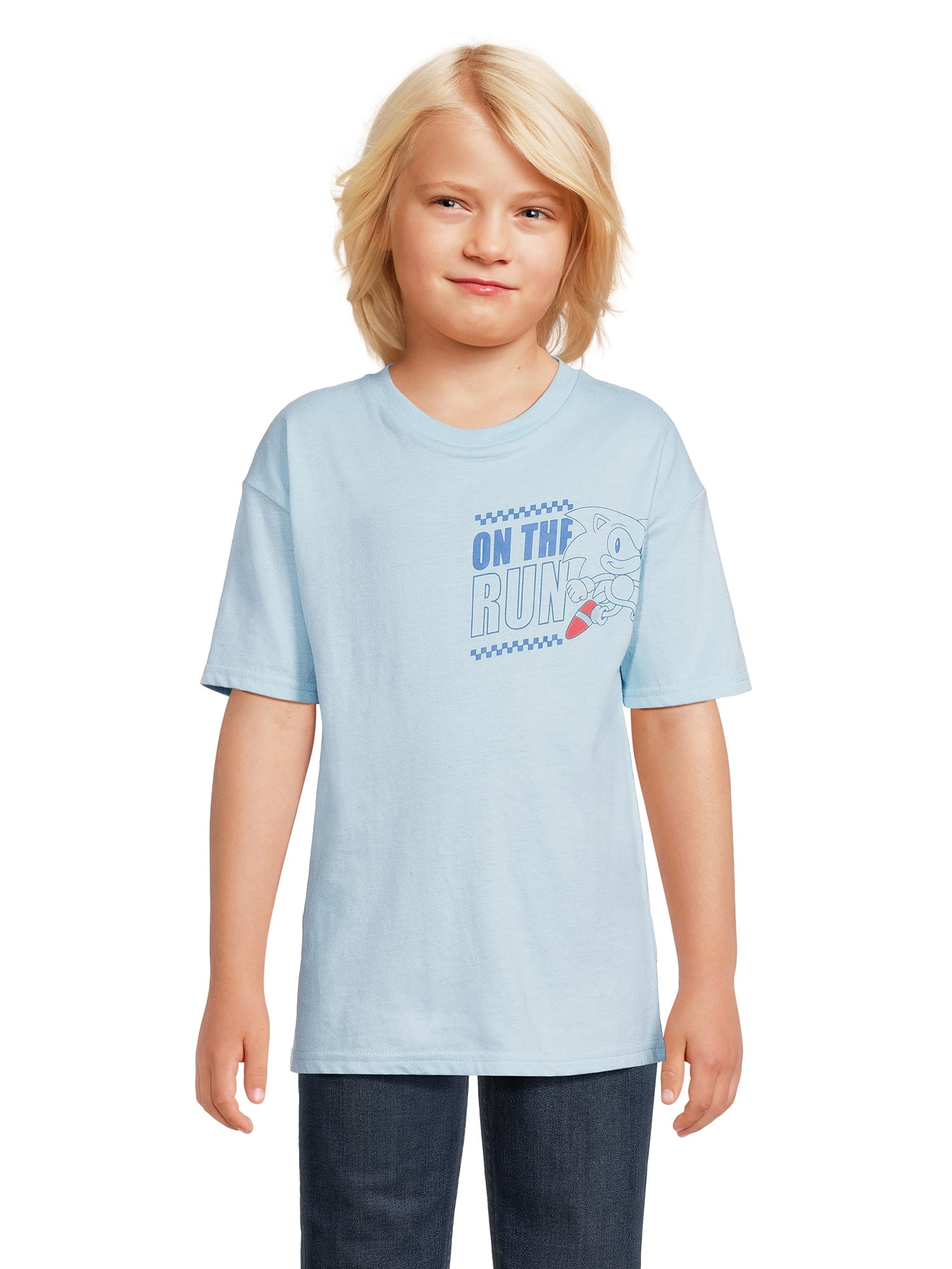 SEGA Sonic The Hedgehog Holiday T-Shirt - Birthday July 4th Halloween Toddler To Big Kid Sizes