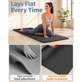 thumbnail image 6 of Yoga Mat with Strap, Non-Slip Pilates Exercise Mat, Tear-Resistant, 72" x 24", Black, 6 of 8