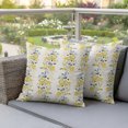 thumbnail image 4 of Yellow Fruit Outdoor Pillow Covers 20"x20" Set of 2,Waterproof Throw Pillow Covers for Patio Furniture,Vintage Country Leaves Berries Blue Plants Decorative Cushion Pillowcases for Garden Couch Sofa, 4 of 9