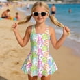 thumbnail image 6 of FOR U DESIGNS Girls One Piece Swimsuit with Skirt Sleeveless Tank Bathing Suit Swimwear with Short Bathing Suit Easter Gifts for Kids, Rabbit Easter Egg, 6 of 7