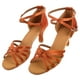 thumbnail image 1 of par de zapatos de tacón alto con tiras anudadas para baile latino para mujer - Talla 40 (dorado), 1 of 5