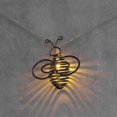 thumbnail image 4 of CHAO Luces de abeja de metal - Iluminación de hadas para interiores y exteriores - Decoraciones colgantes para jardines, cenadores, pérgolas, patios - Iluminación impermeable, 3 m 20 luces (murciélago, 4 of 4