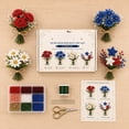 thumbnail image 6 of 3D Beaded Bouquet DIY Kit, 4 Pack Beaded Bouquet Plant Making Kit, Red White Blue Patriotic Craft Collection for 4th of July, Fun Beading Project Supplies for Beginners, 6 of 6