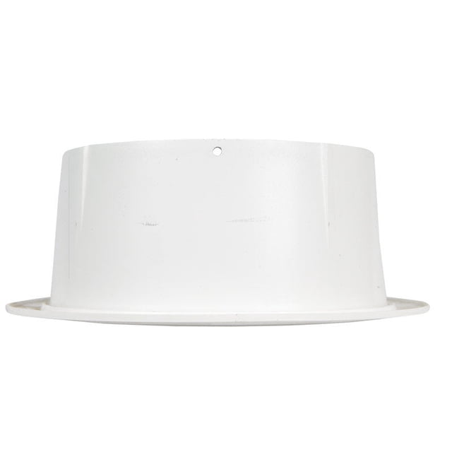 Deflector y moldura empotrados en forma de halo, blanco mate, 15,24 cm de ancho, metal