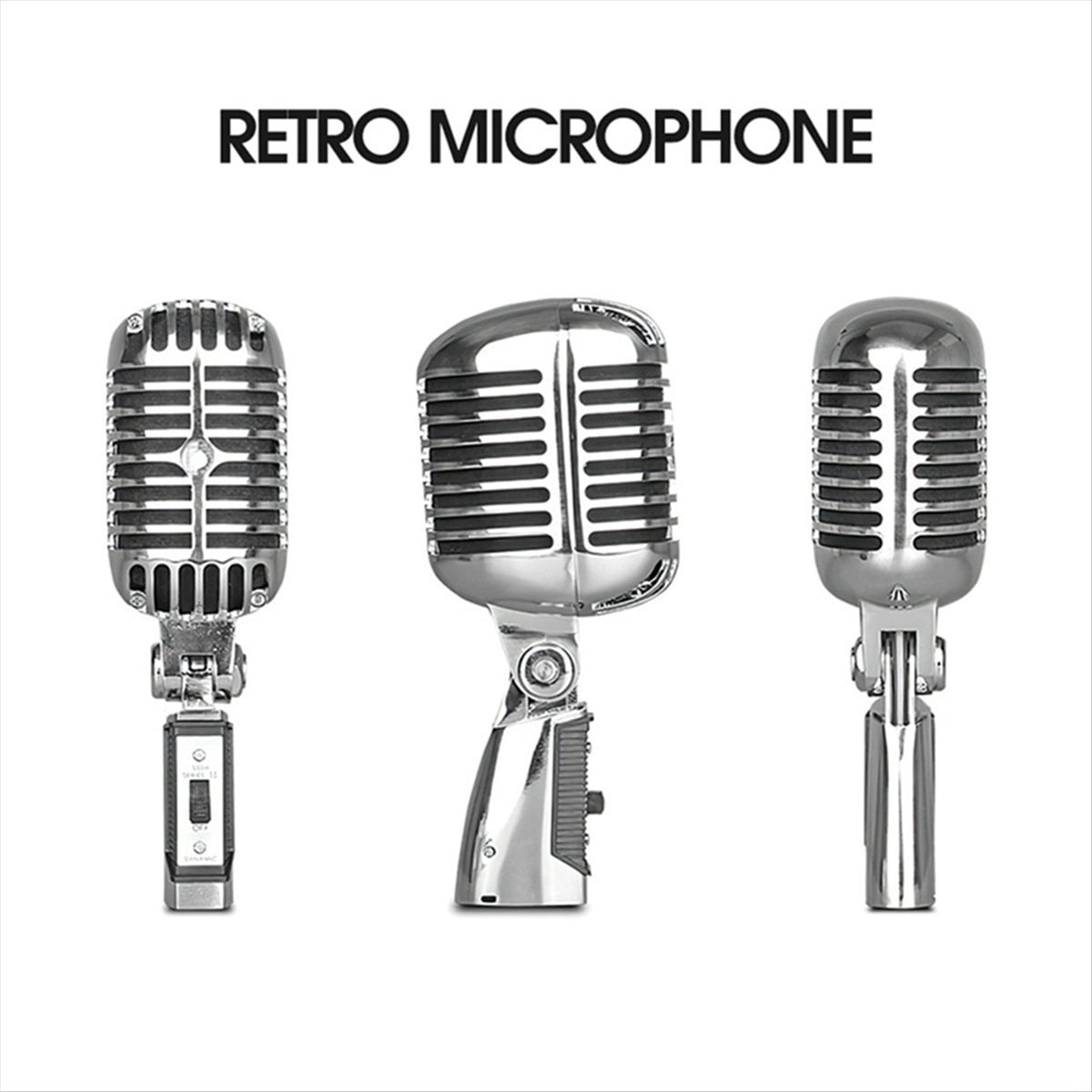 Vintage Metal Microphone for 55SH Classic Dynamic Wired Handheld Mic Microphone for Live Recording Karaoke Studio